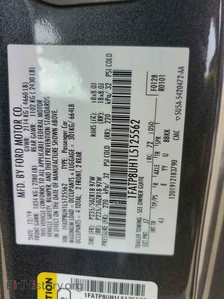 2020 FORD ALL Models - VIN: 1FATP8UH1L5125562 - Фото 13