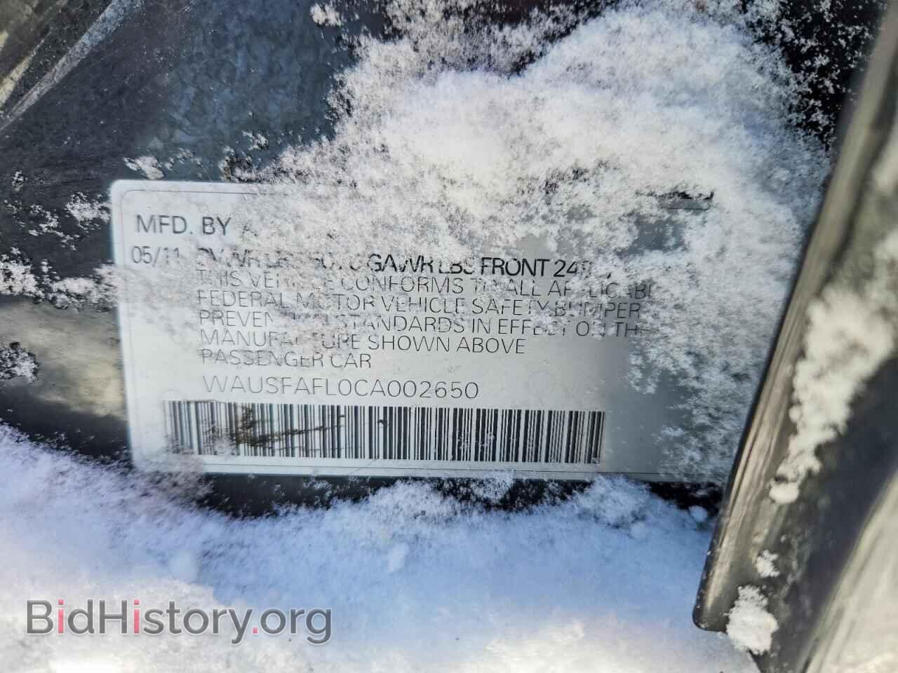 2012 AUDI A4 - VIN: WAUSFAFL0CA002650 - Photo 12