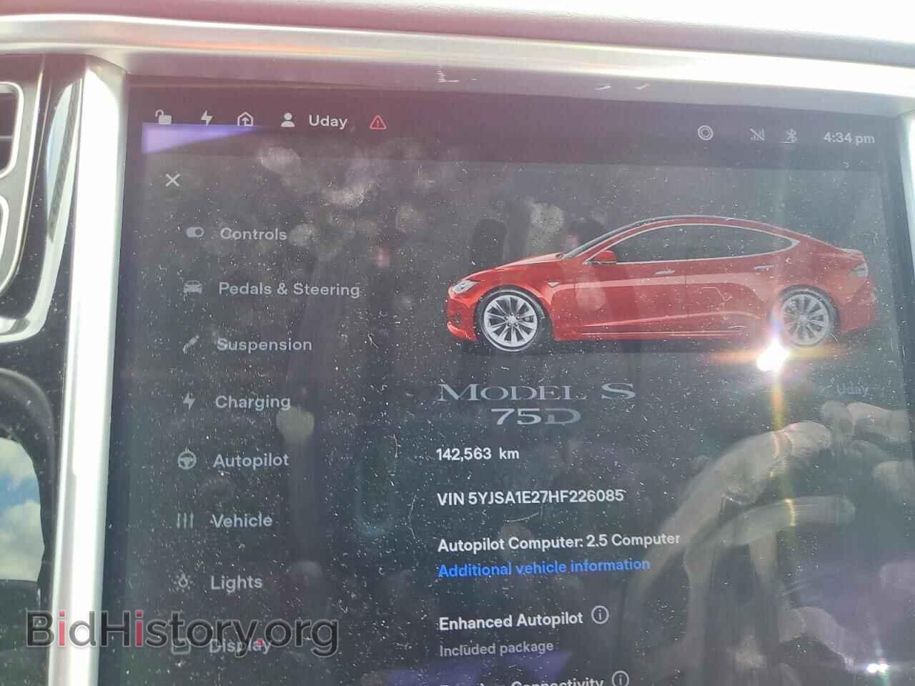 2017 TESLA MODEL S - VIN: 5YJSA1E27HF226085 - Photo 9
