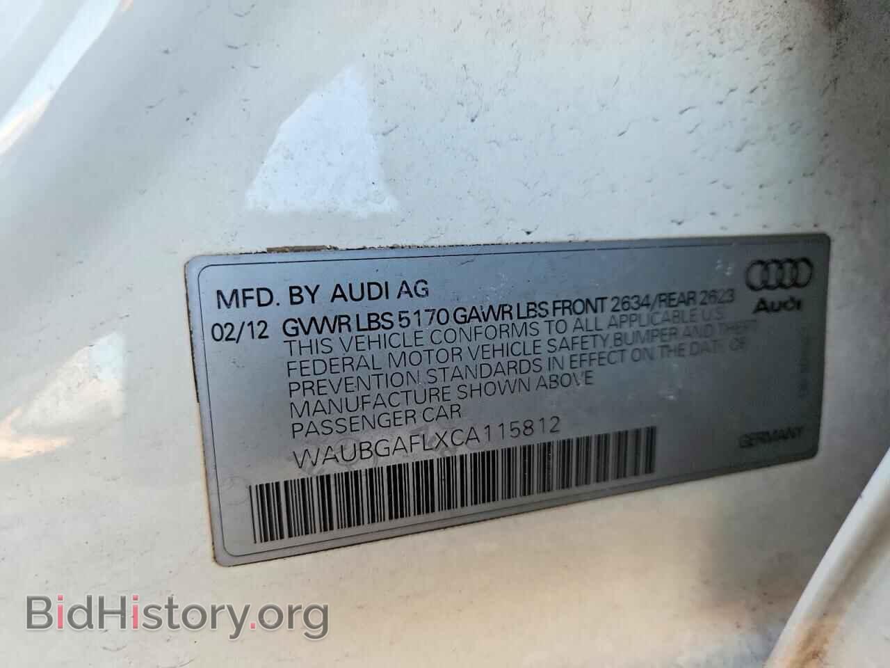 2012 AUDI S4/RS4 - VIN: WAUBGAFLXCA115812 - Photo 12