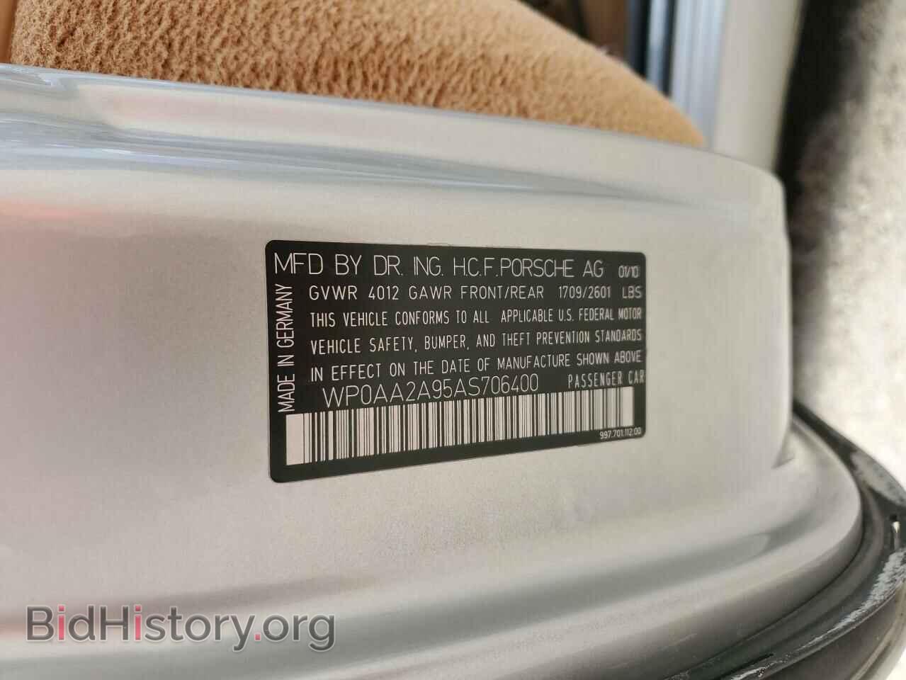 2010 PORSCHE 911 - VIN: WP0AA2A95AS706400 - Фото 13