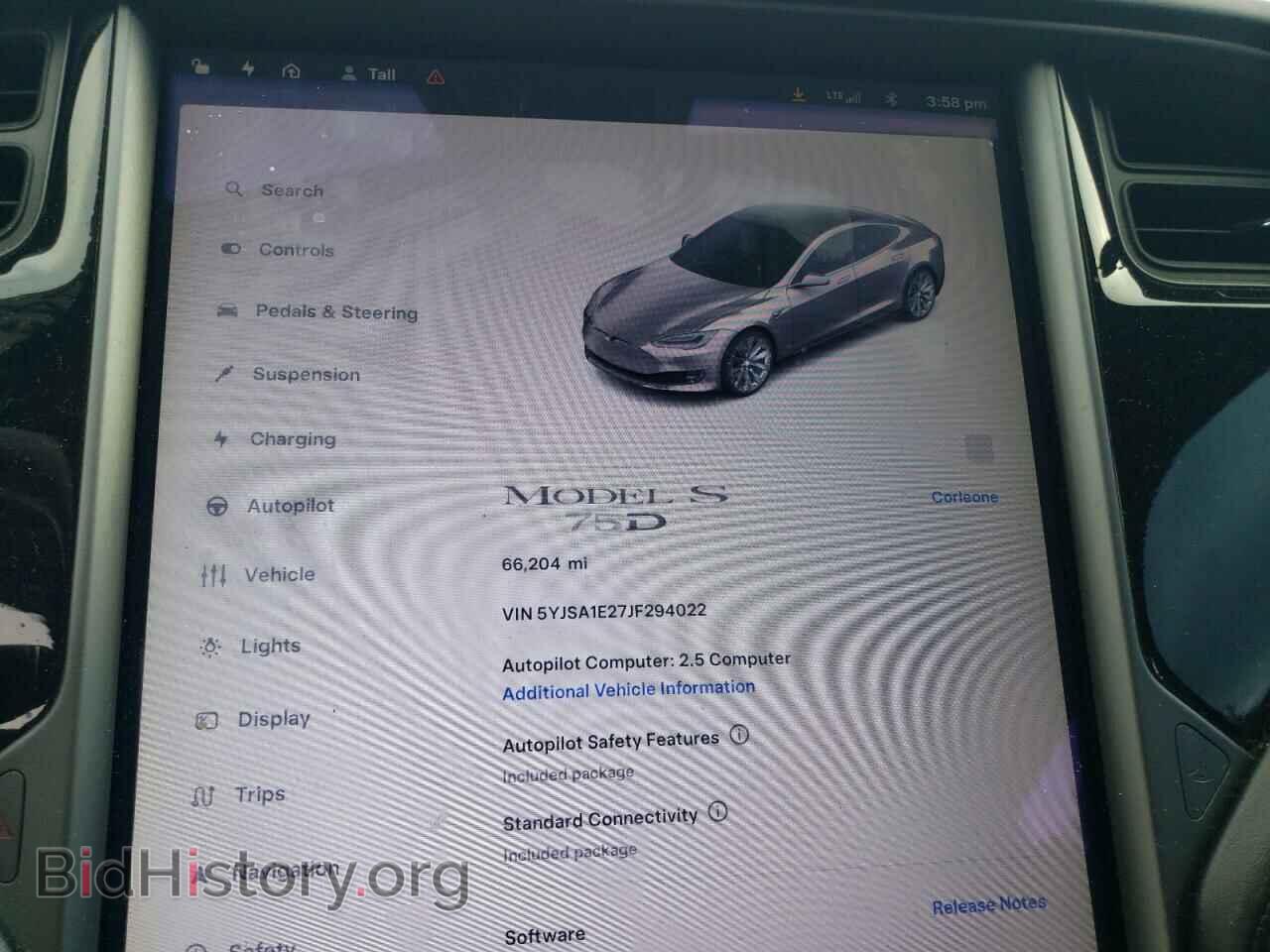 2018 TESLA MODEL S - VIN: 5YJSA1E27JF294022 - Фото 9