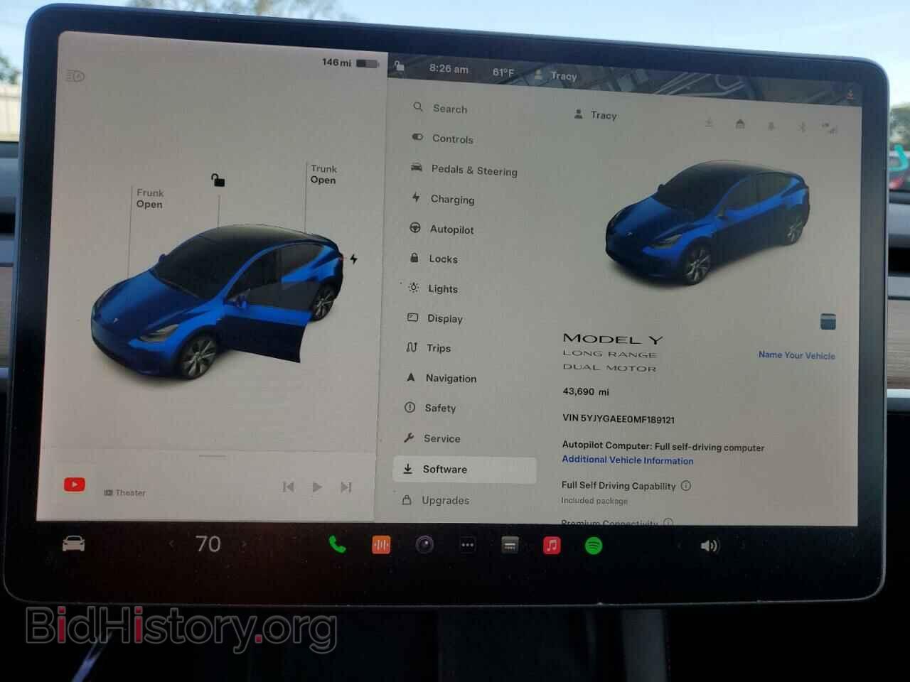 2021 TESLA MODEL Y - VIN: 5YJYGAEE0MF189121 - Photo 9