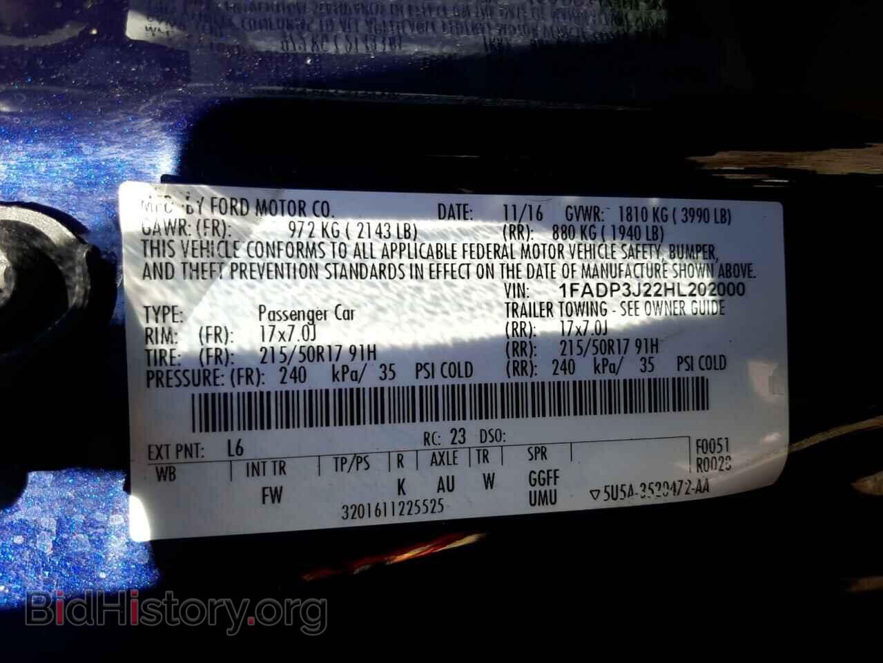 2017 FORD FOCUS - VIN: 1FADP3J22HL202000 - Photo 12