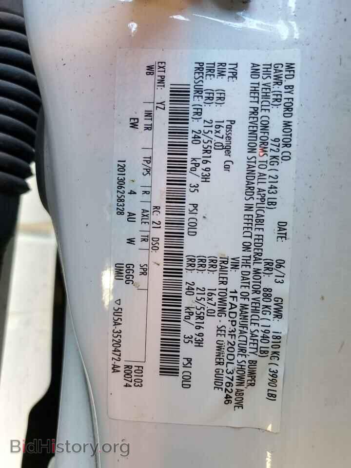 2013 FORD FOCUS - VIN: 1FADP3F20DL376246 - Фото 12