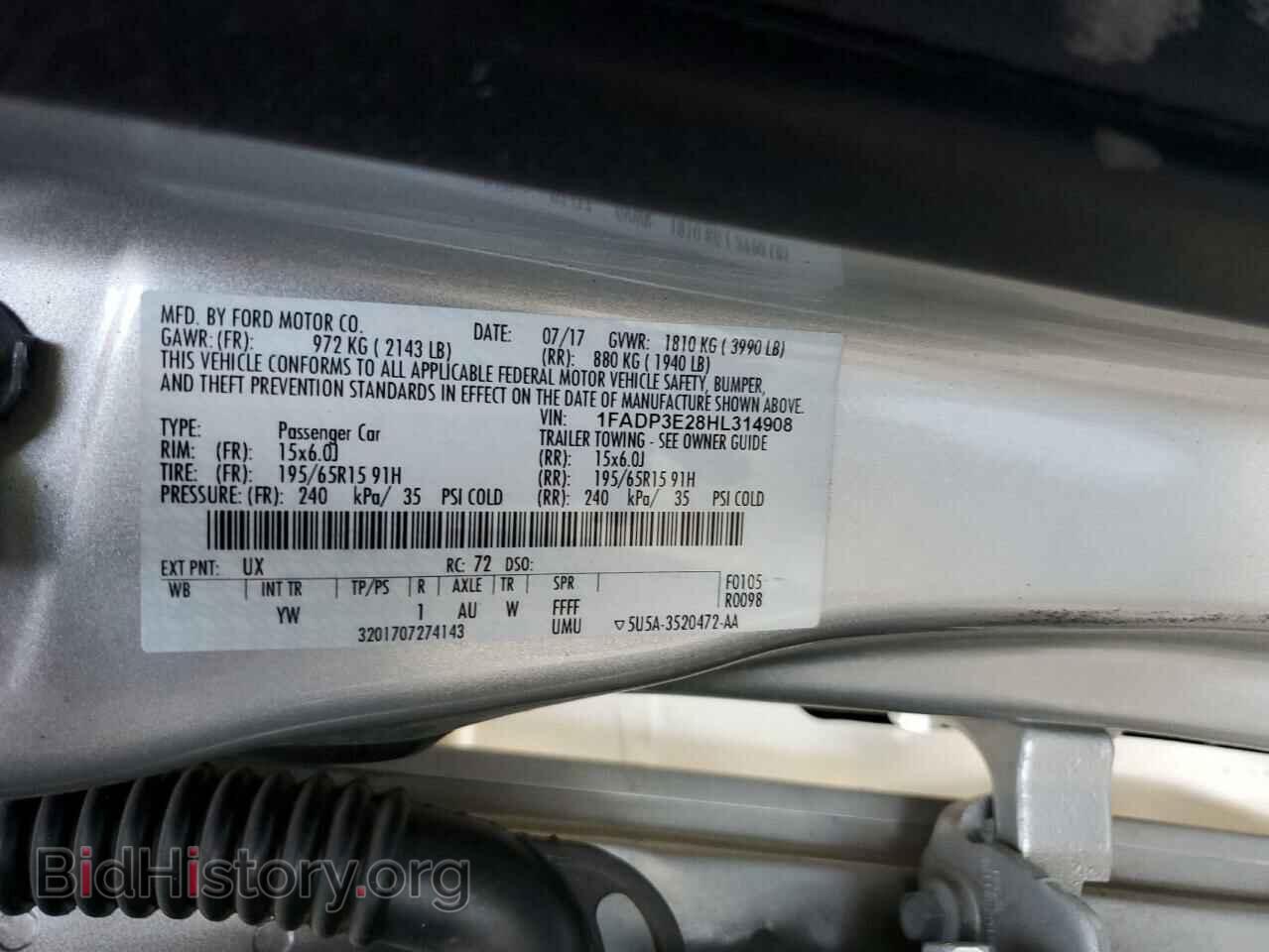 2017 FORD FOCUS - VIN: 1FADP3E28HL314908 - Photo 12