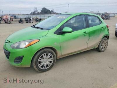 2013 Mazda 2, green — VIN JM1DE1KZ3D0159041, Copart