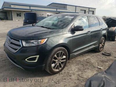 2015 Ford EDGE Titanium, teal — VIN 2FMTK4K92FBC25632, Copart