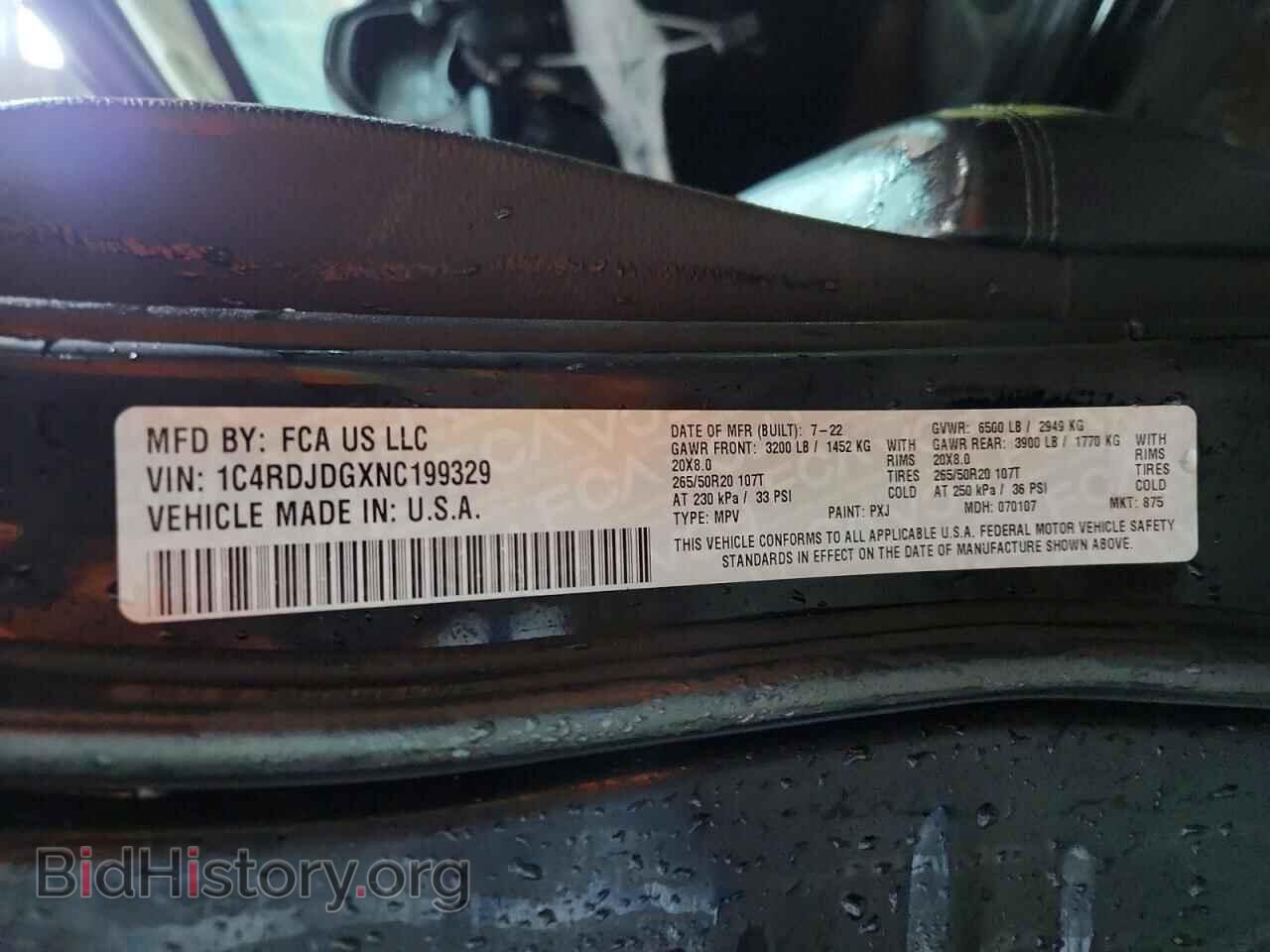 2022 DODGE DURANGO - VIN: 1C4RDJDGXNC199329 - Фото 13