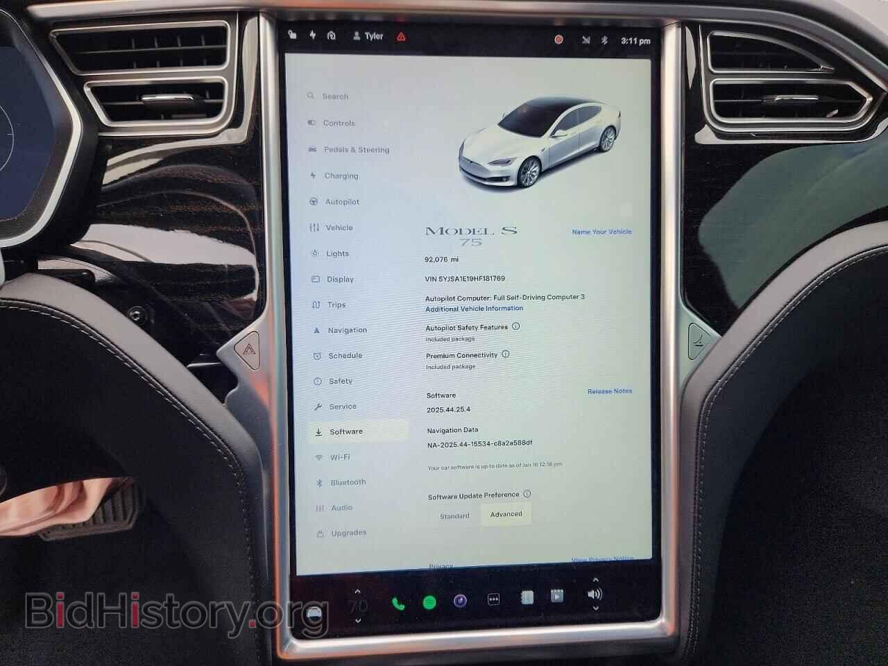 2017 TESLA MODEL S - VIN: 5YJSA1E19HF181769 - Фото 9