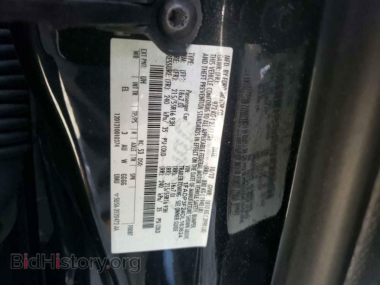 2013 FORD FOCUS - VIN: 1FADP3F24DL163624 - Фото 12