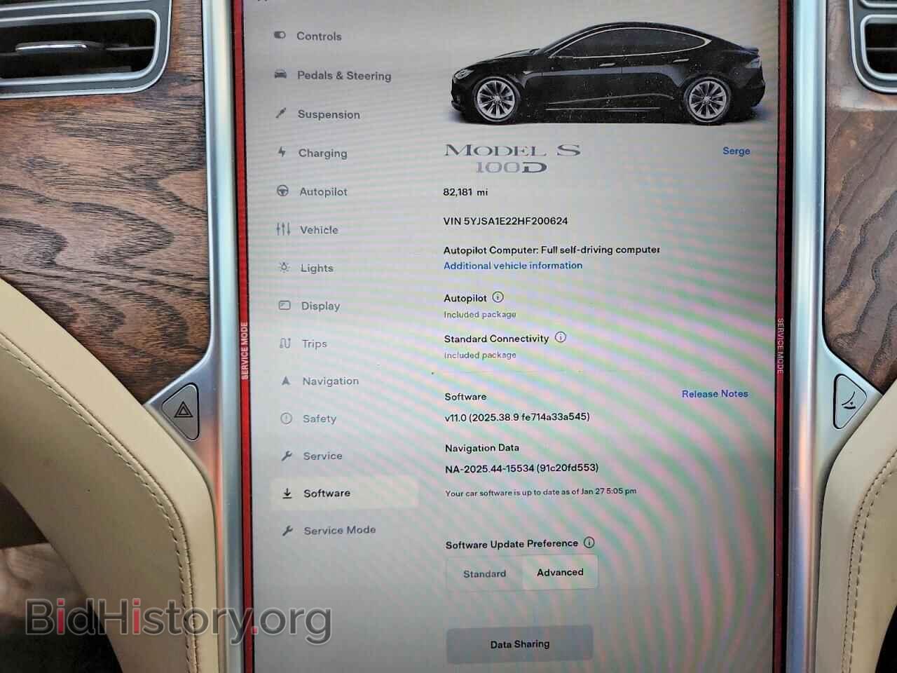 2017 TESLA MODEL S - VIN: 5YJSA1E22HF200624 - Photo 9