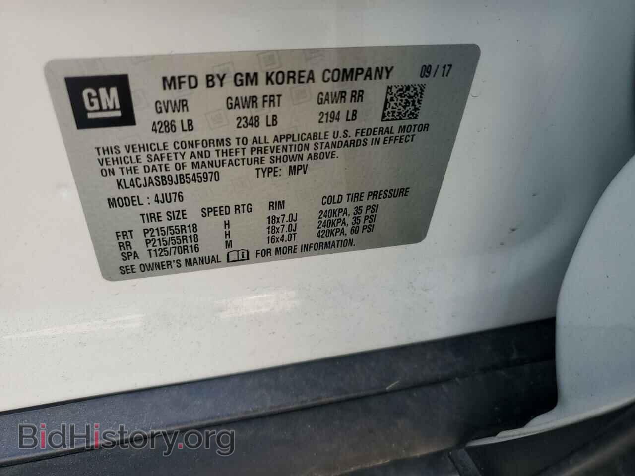2018 BUICK ENCORE - VIN: KL4CJASB9JB545970 - Фото 13