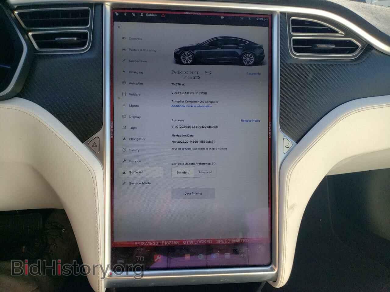 2017 TESLA MODEL S - VIN: 5YJSA1E20HF183158 - Photo 9