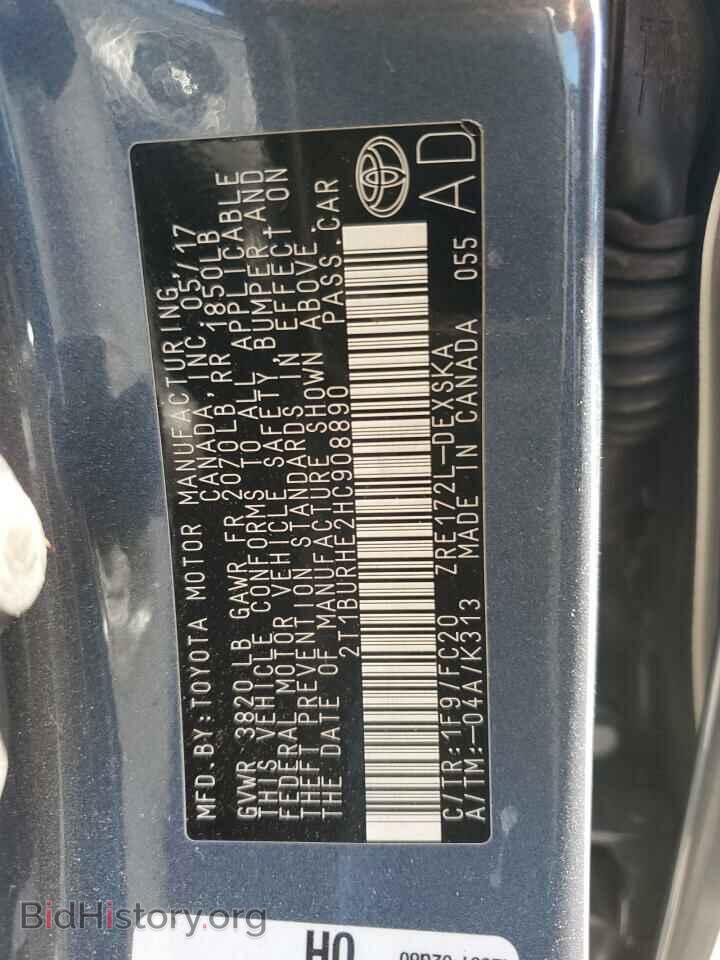 2017 TOYOTA COROLLA - VIN: 2T1BURHE2HC908890 - Фото 12
