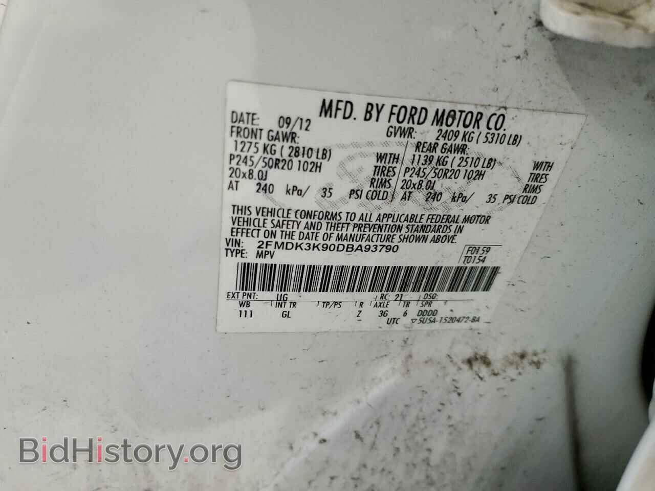 2013 FORD EDGE - VIN: 2FMDK3K90DBA93790 - Фото 13