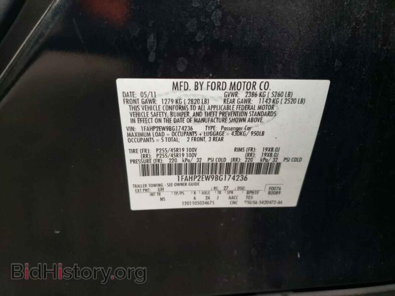 2011 Ford TAURUS (VIN 1FAHP2EW9BG174236) — photo 12 of 12
