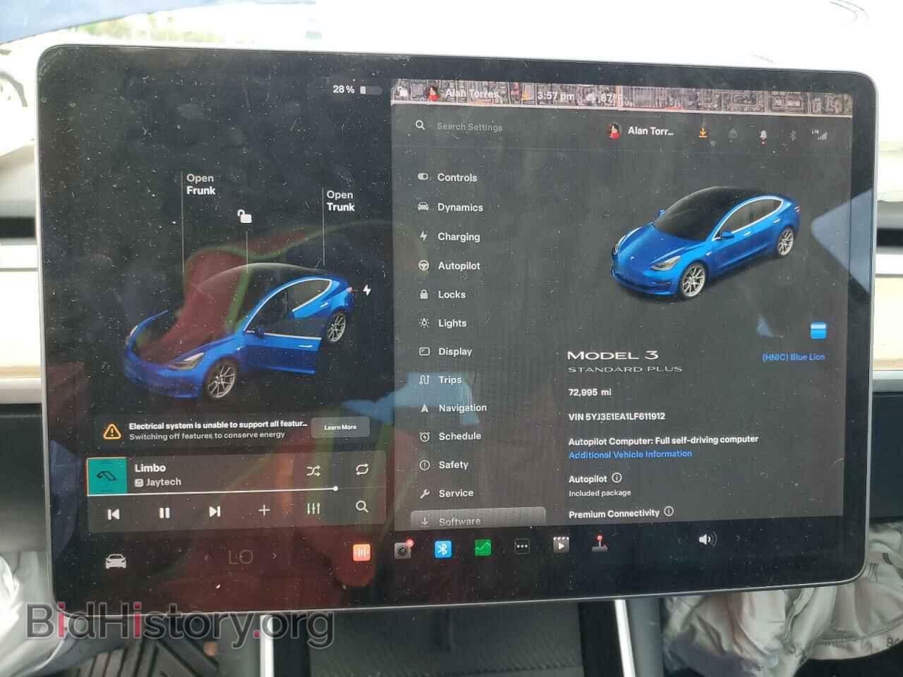 2020 TESLA MODEL 3 - VIN: 5YJ3E1EA1LF611912 - Photo 9