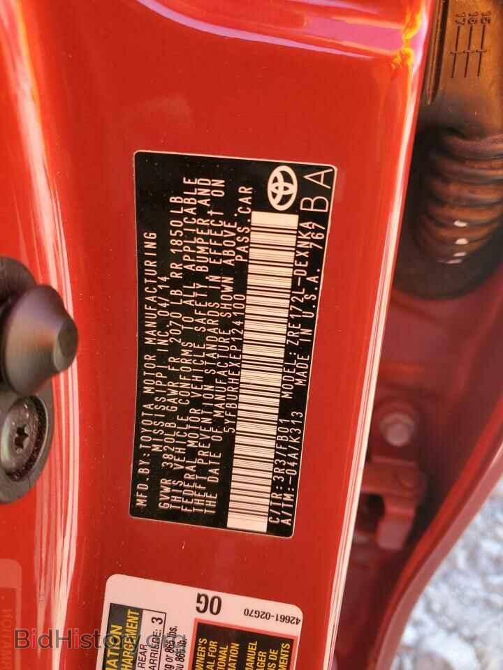 2014 TOYOTA COROLLA - VIN: 5YFBURHEXEP124100 - Фото 13