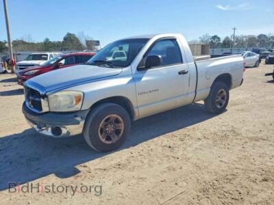 2007 Dodge RAM 1500 ST, серебристый — VIN 1D7HA16KX7J548595, Copart