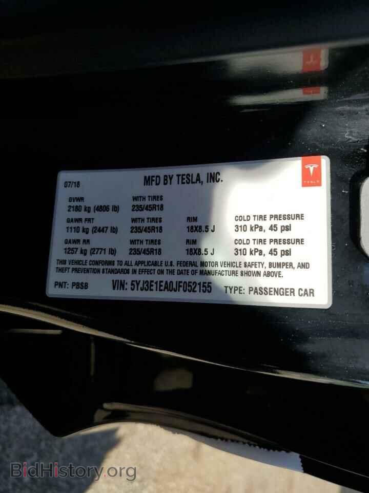 2018 TESLA MODEL 3 - VIN: 5YJ3E1EA0JF052155 - Фото 13