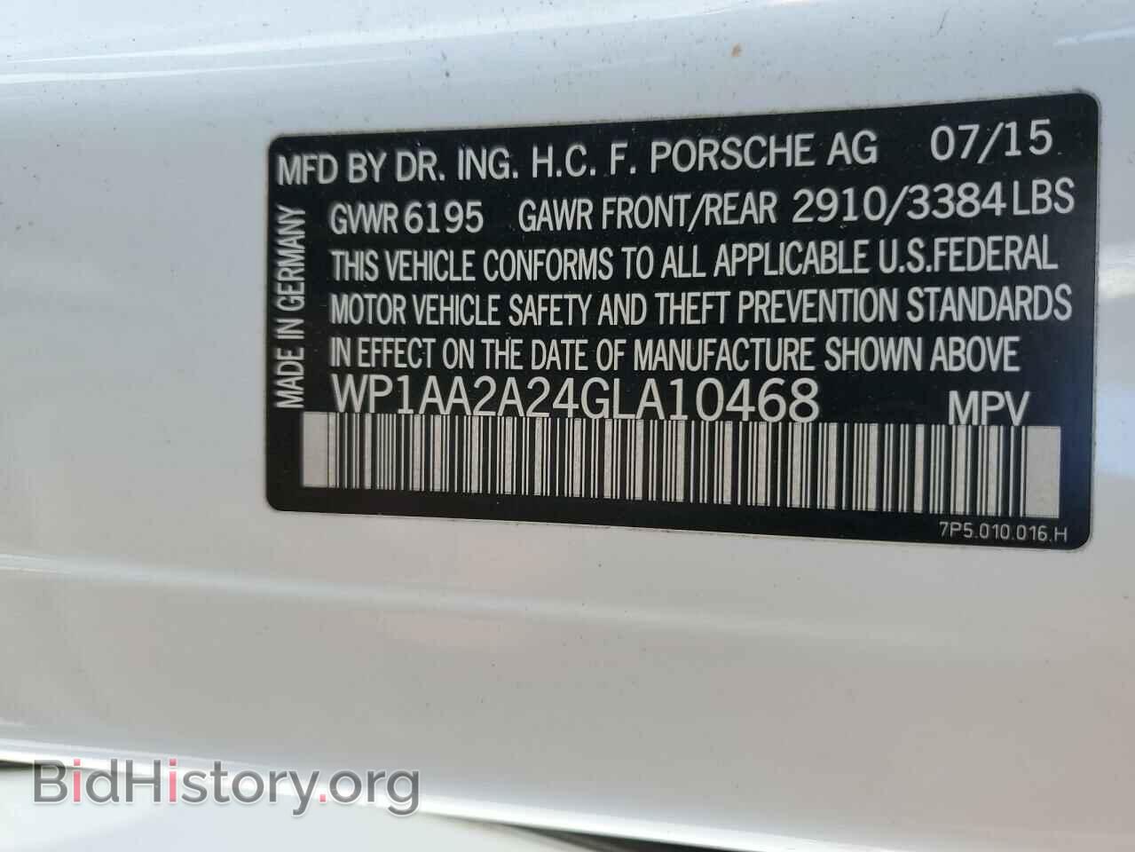 2016 PORSCHE CAYENNE - VIN: WP1AA2A24GLA10468 - Фото 13