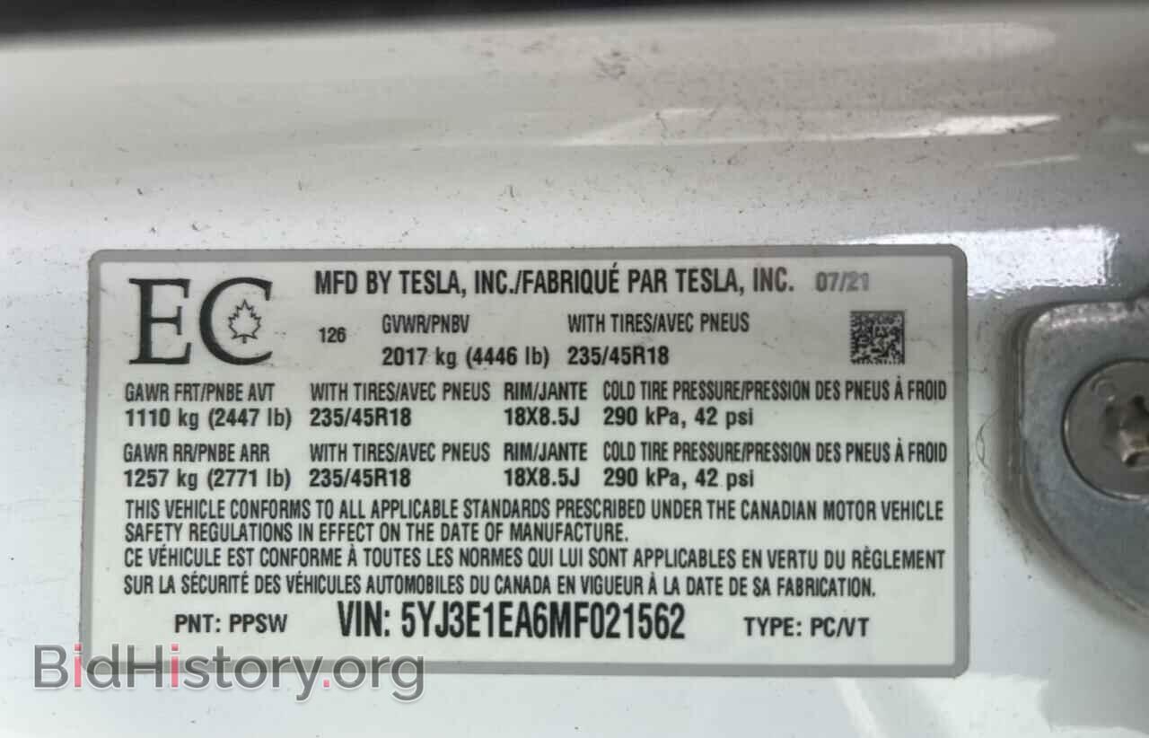 2021 TESLA MODEL 3 - VIN: 5YJ3E1EA6MF021562 - Photo 10