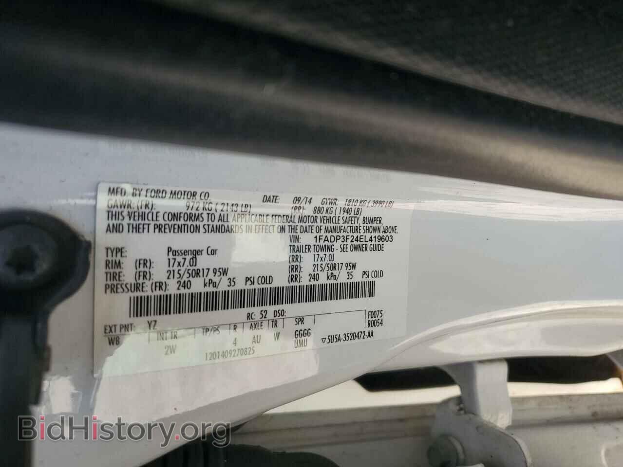 2014 FORD FOCUS - VIN: 1FADP3F24EL419603 - Фото 13
