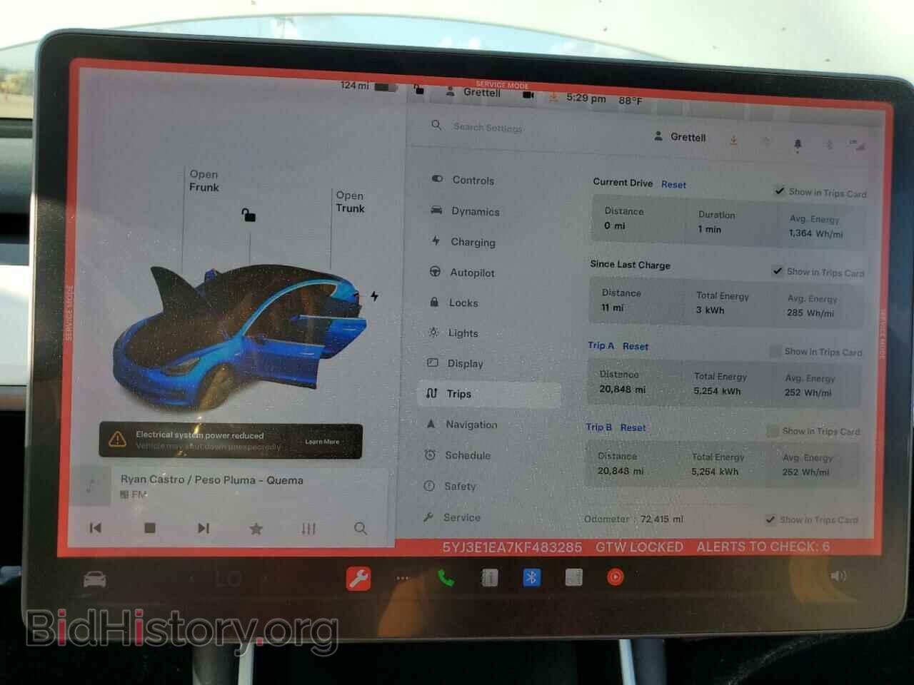 2019 TESLA MODEL 3 - VIN: 5YJ3E1EA7KF483285 - Фото 9