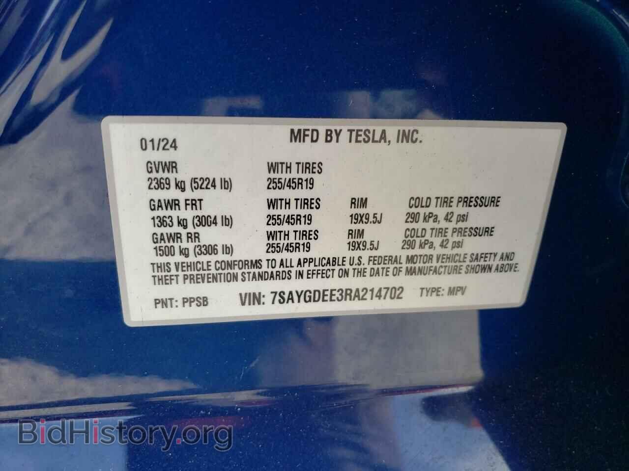 2024 TESLA MODEL Y - VIN: 7SAYGDEE3RA214702 - Фото 13