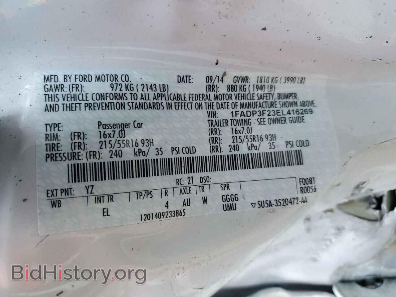 2014 FORD FOCUS - VIN: 1FADP3F23EL416269 - Photo 13