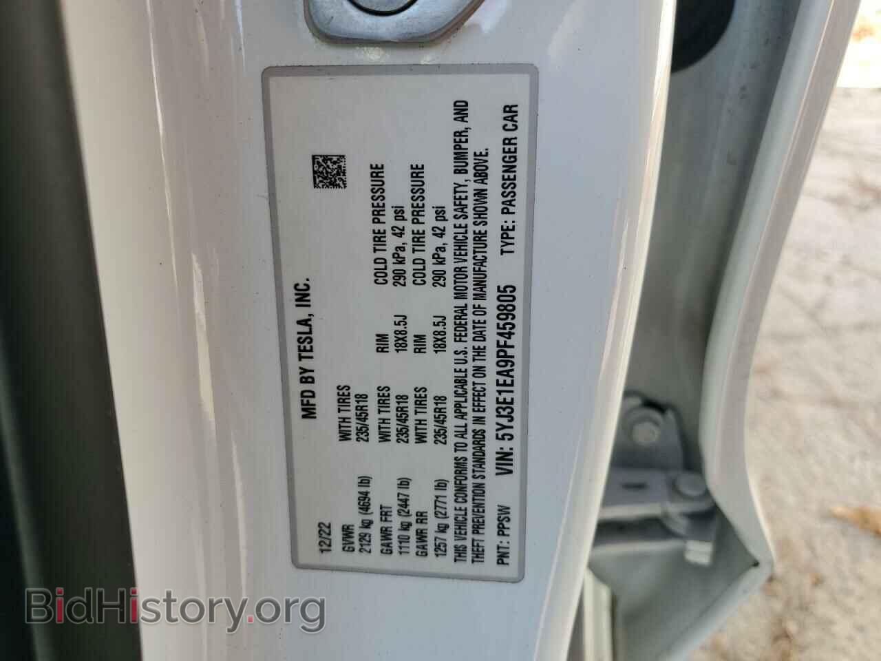 2023 TESLA MODEL 3 - VIN: 5YJ3E1EA9PF459805 - Photo 12