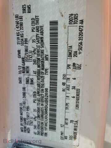 2013 FORD ESCAPE - VIN: 1FMCU0G98DUB62698 - Фото 10