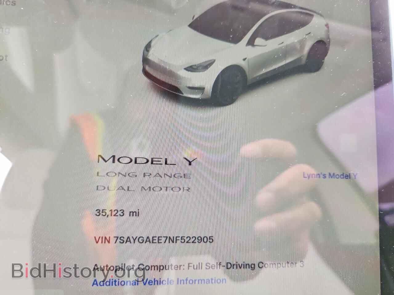 2022 TESLA MODEL Y - VIN: 7SAYGAEE7NF522905 - Фото 9