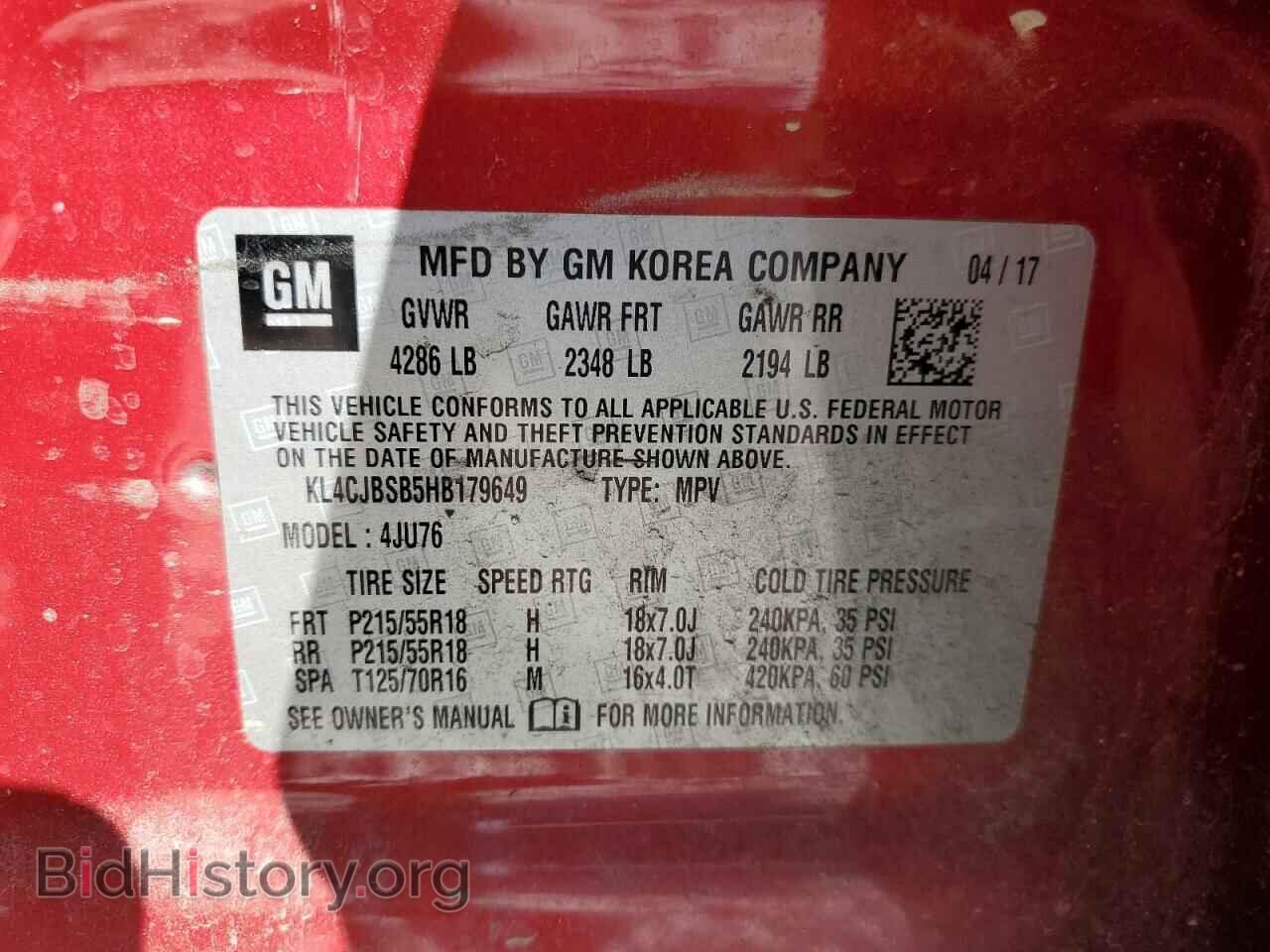 2017 BUICK ENCORE - VIN: KL4CJBSB5HB179649 - Photo 13