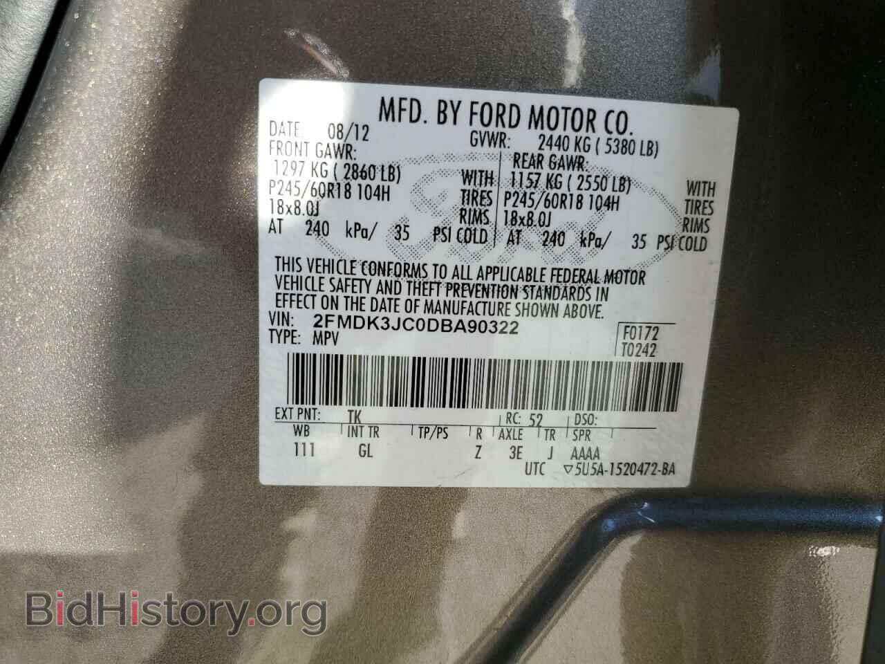 2013 FORD EDGE - VIN: 2FMDK3JC0DBA90322 - Photo 13