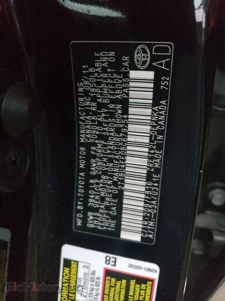 2011 TOYOTA COROLLA - VIN: 2T1BU4EE0BC679754 - Фото 12
