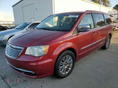 2014 Chrysler MINIVAN Town & COU, red — VIN 2C4RC1CG9ER180119, Copart
