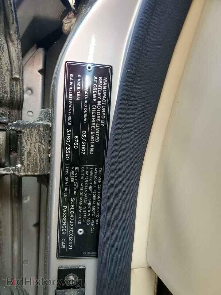 2007 BENTLEY ALL MODELS - VIN: SCBLC47J27CX12421 - Фото 12