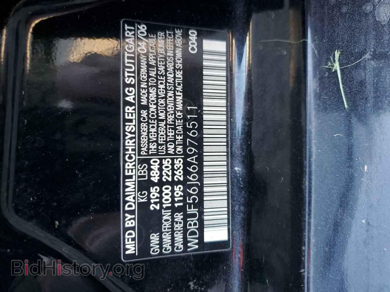 2006 MERCEDES-BENZ E-CLASS - VIN: WDBUF56J66A976511 - Фото 12