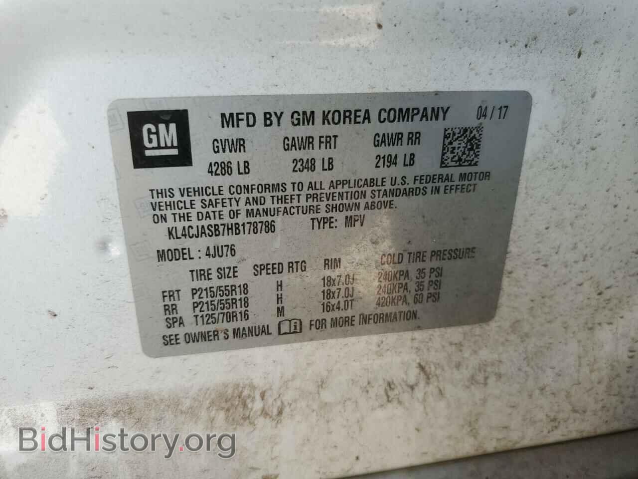 2017 BUICK ENCORE - VIN: KL4CJASB7HB178786 - Фото 13