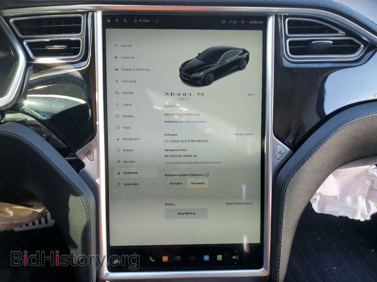 2013 TESLA MODEL S - VIN: 5YJSA1CN1DFP27206 - Фото 9