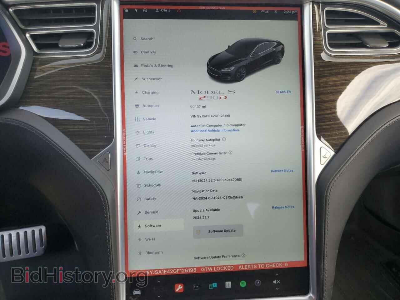 2016 TESLA MODEL S - VIN: 5YJSA1E42GF126198 - Photo 9
