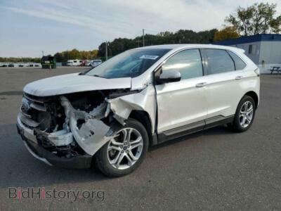 2015 Ford EDGE Titanium, белый — VIN 2FMTK4K85FBB27539, Copart