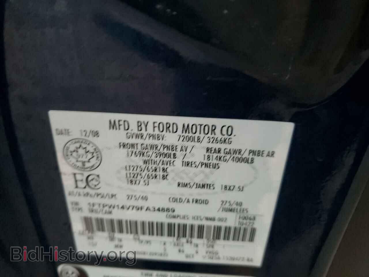 2009 FORD F-150 - VIN: 1FTPW14V79FA34889 - Фото 12