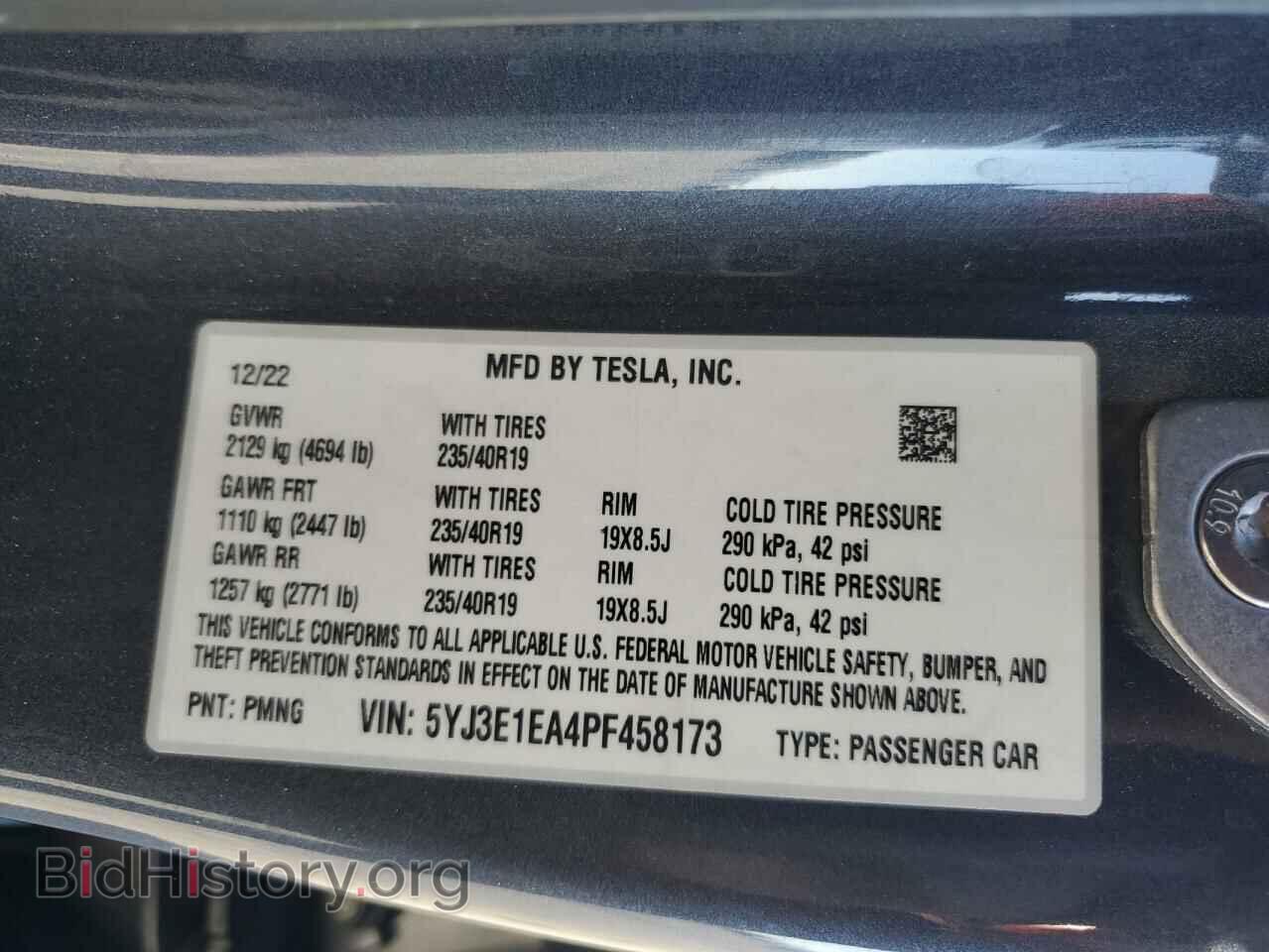 2023 TESLA MODEL 3 - VIN: 5YJ3E1EA4PF458173 - Фото 13