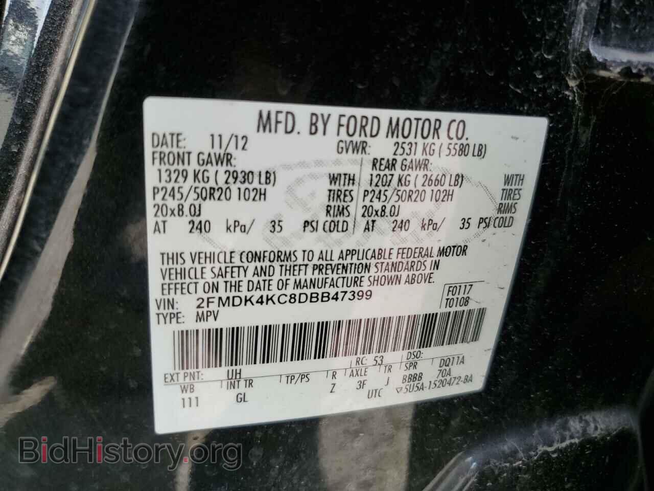 2013 FORD EDGE - VIN: 2FMDK4KC8DBB47399 - Photo 13
