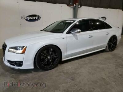 2014 Audi S8 S8 Quattro, white — VIN WAUD2AFD4EN008220, Copart