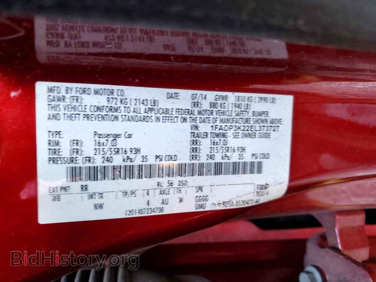 2014 FORD FOCUS - VIN: 1FADP3K22EL373727 - Фото 13