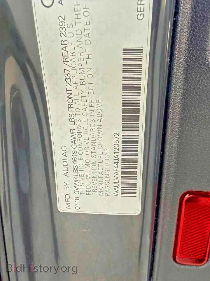 2018 AUDI A4 - VIN: WAULMAF44JA120572 - Фото 10